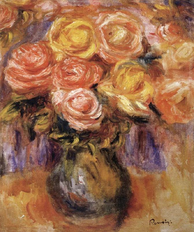 Pierre Renoir Vase of Roses China oil painting art